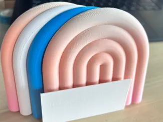 stand for Nordic-style Rainbow Coasters