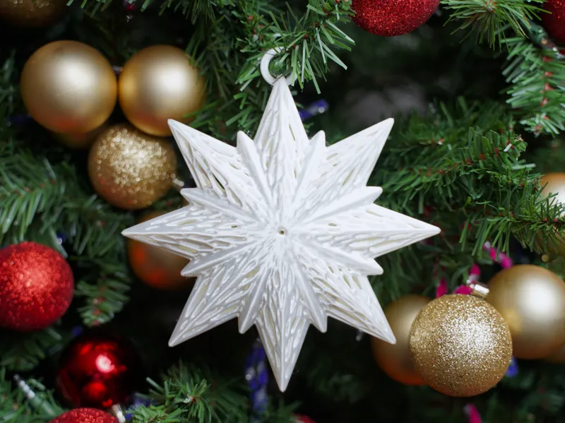 Voronoi Tree Star Ornaments