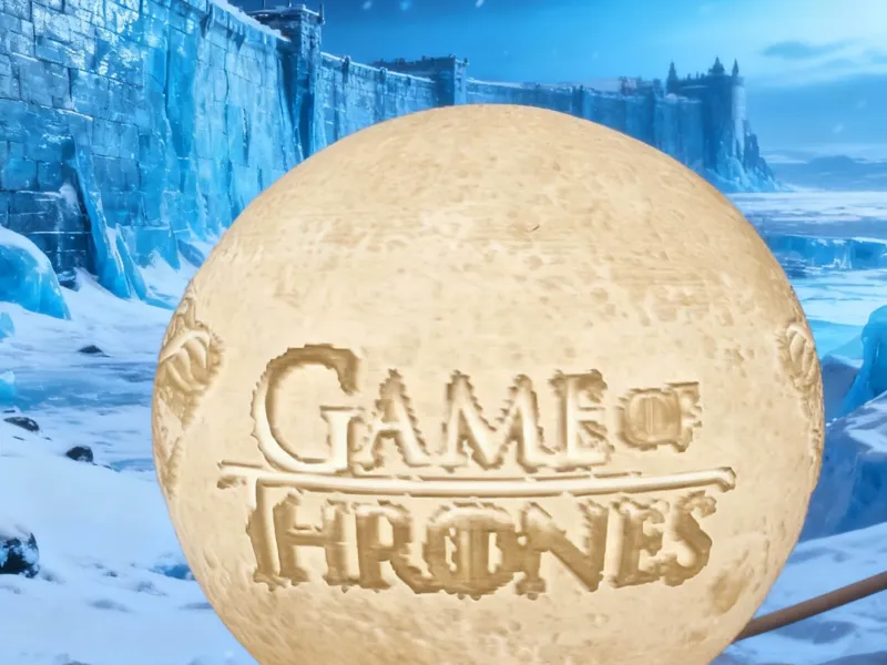 game of thrones 10 cm lithophane globe