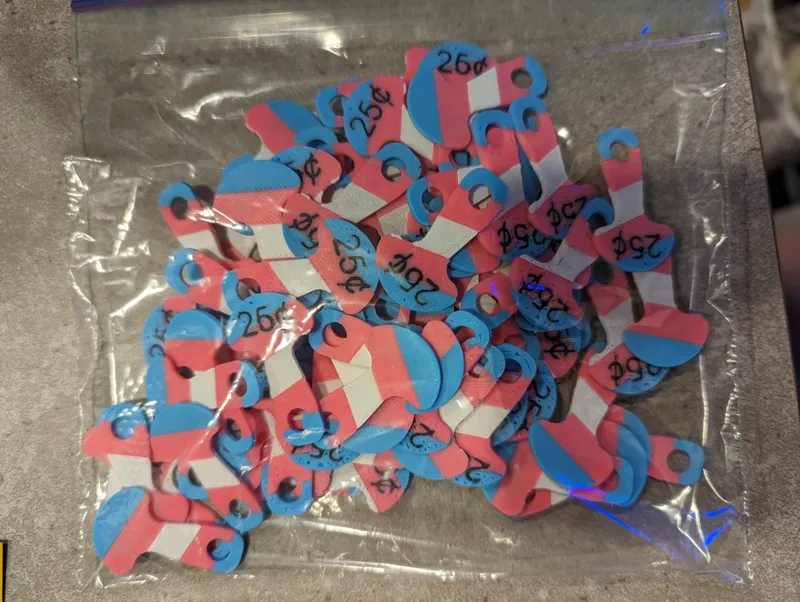 Trans Pride Dollar Canadian shopping cart key