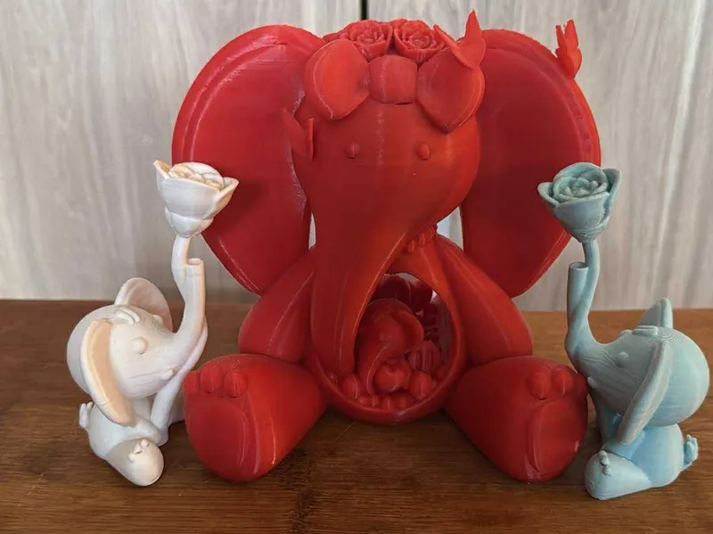 elephant et ses enfants