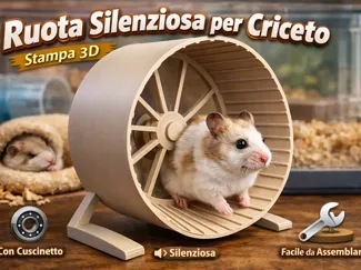 Ruota silenziosa per criceto 170mm 