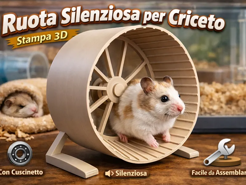 Ruota silenziosa per criceto 170mm 