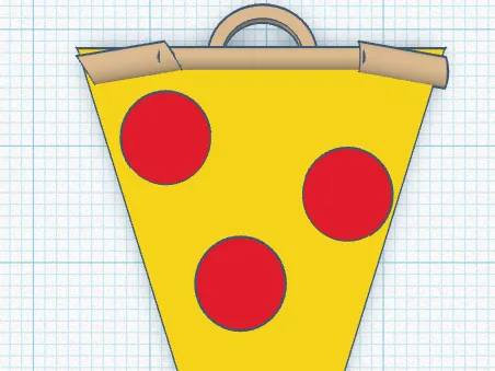Decorative Pizza Keychain