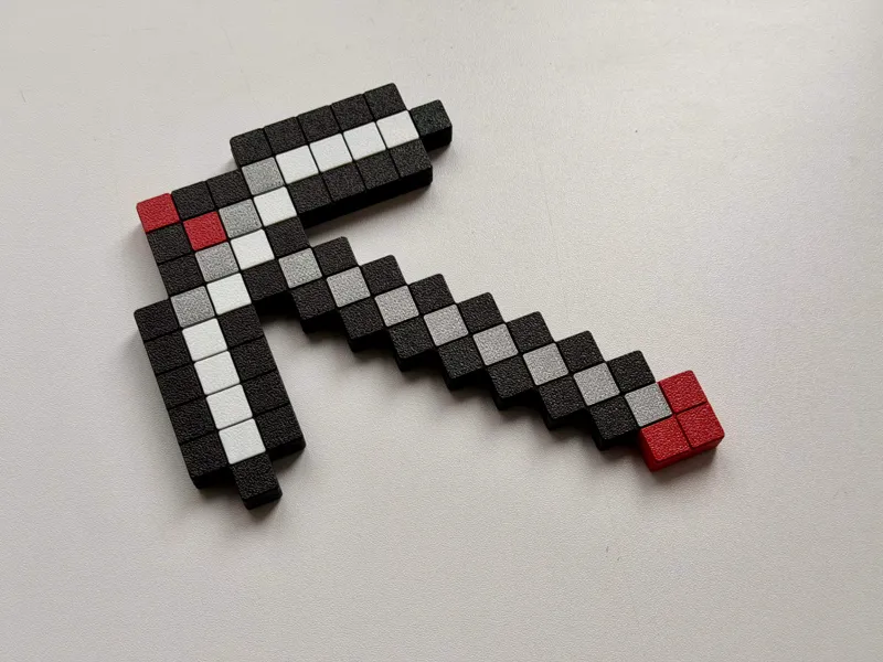 Minecraft 镐 - 双面纹理、圆角、易涂色