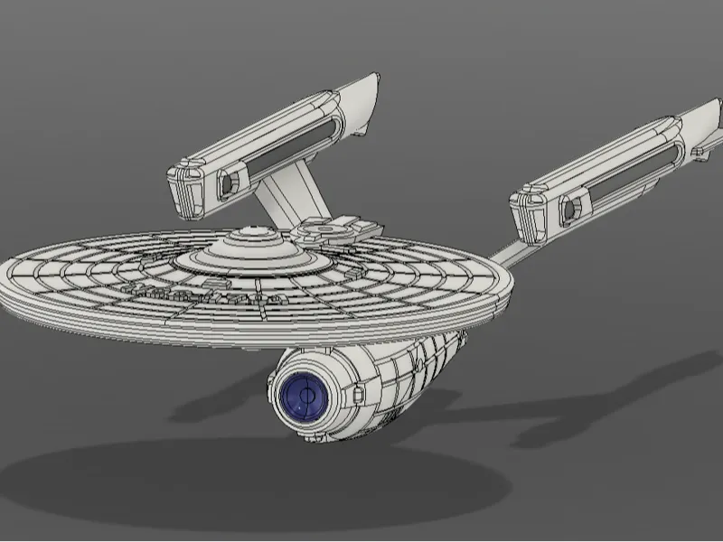NCC-1701 USS Enterprise - No Supports / Multicolor