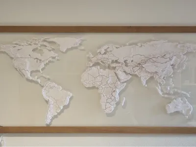 Topographic World Map
