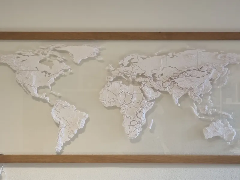 Topographic World Map