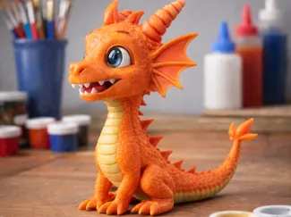 Kleiner Feuerdrache – Niedlicher Fantasy-Drachen