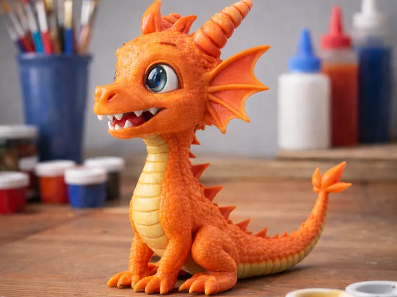 Kleiner Feuerdrache – Niedlicher Fantasy-Drachen
