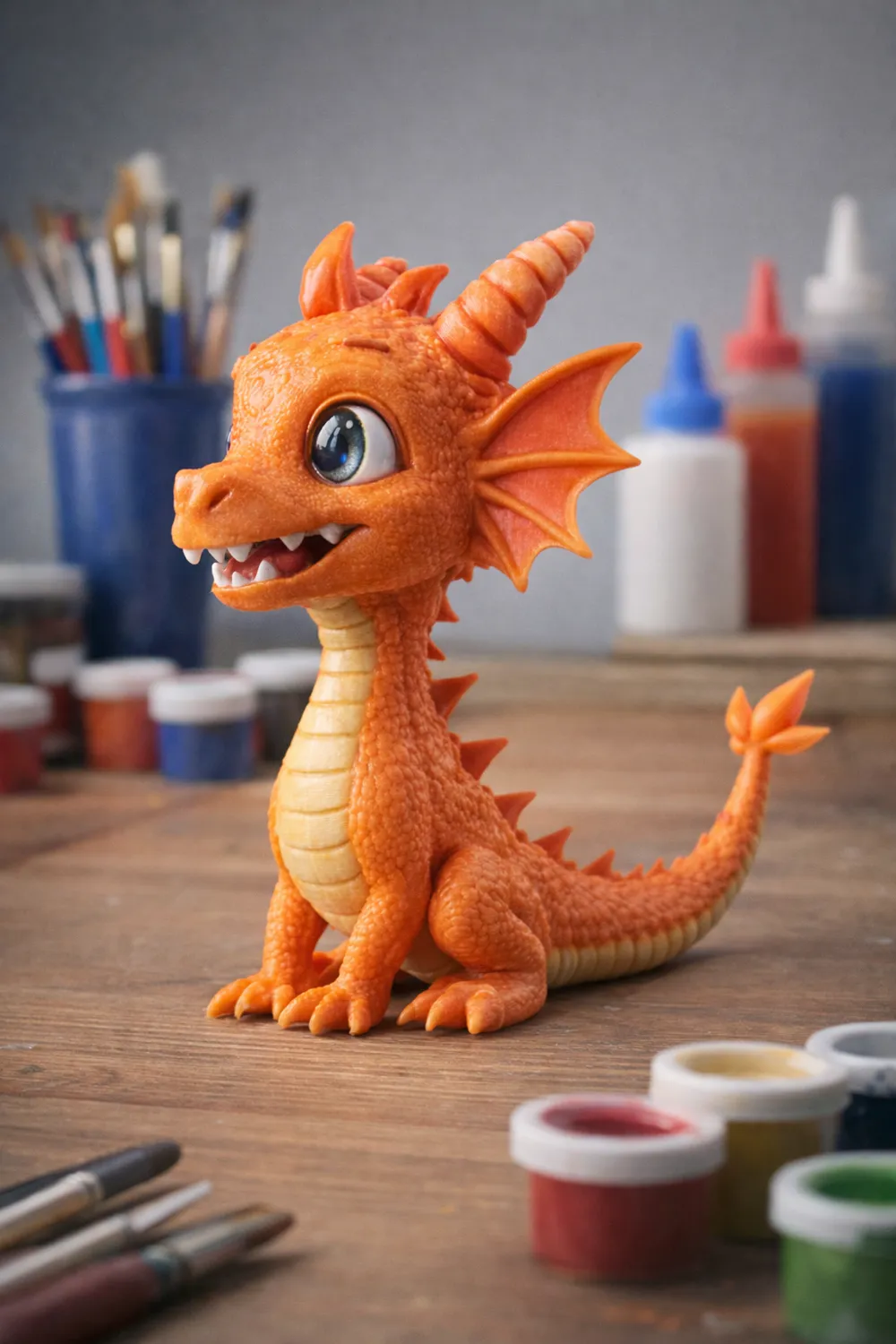 Little Fire Dragon – Cute Fantasy Dragon - Free 3D Print Model - MakerWorld