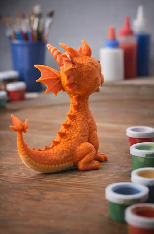 Little Fire Dragon – Cute Fantasy Dragon - Free 3D Print Model - MakerWorld