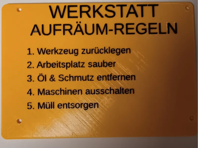 Werkstatt Schild