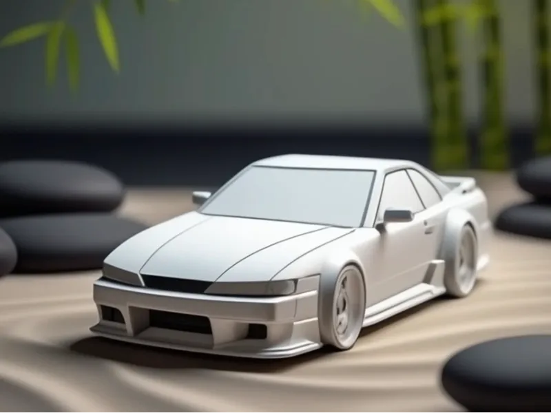 Cartoonish Nissan Silvia s14