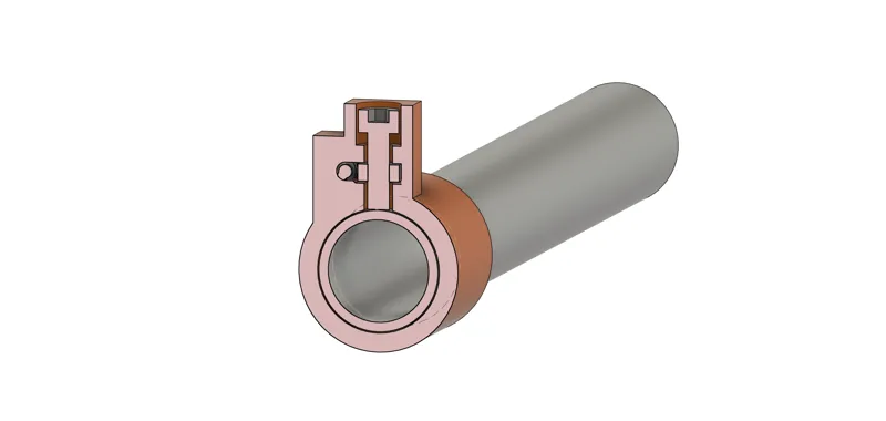 M3 Barrel retention model for Nerf hobby blasters