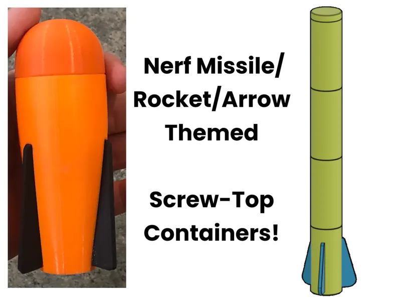 Nerf Rocket/Missile/Arrow Shaped Storage Container
