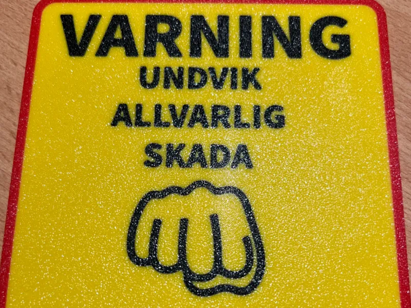 Unvik skada "Funny swedish sign"