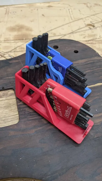 Gridfinity Hex Allen Key Set Vertical Holders