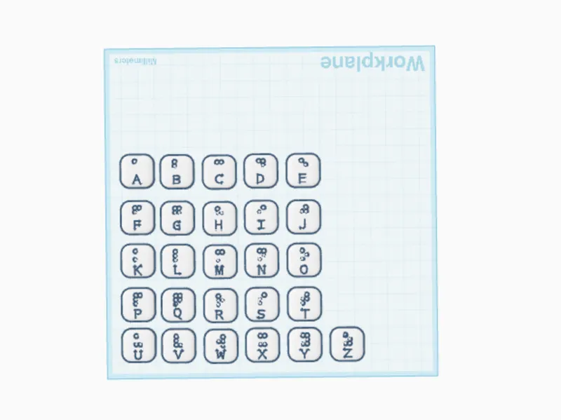 Braille UK letter tiles 
