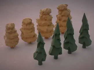 Customizable Trees (no supports) (geometry nodes)
