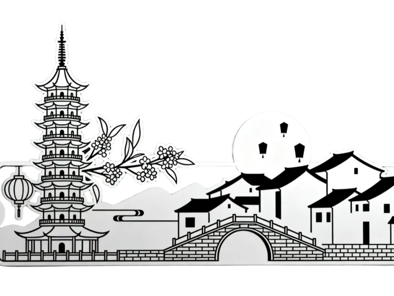 泗泾古镇中秋书签
