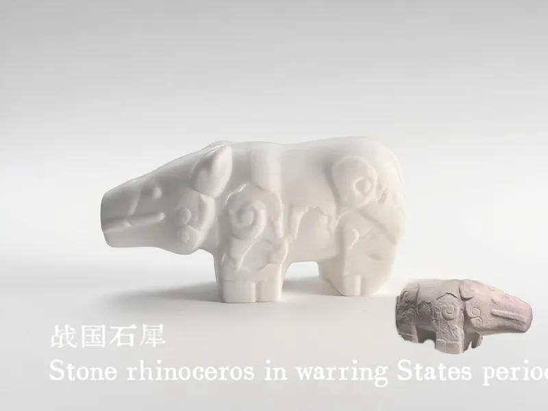 战国石犀模型摆件