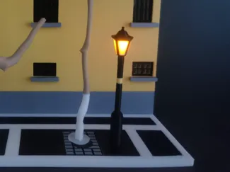 南京颐和路歪脖子树旁路灯