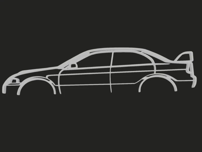 M.LANCER EVO 6 WALL ART