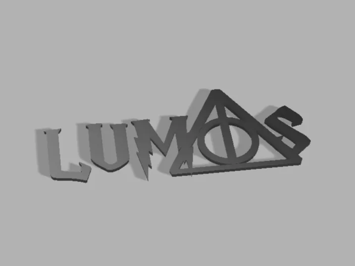 Lumos Harry Potter lettering