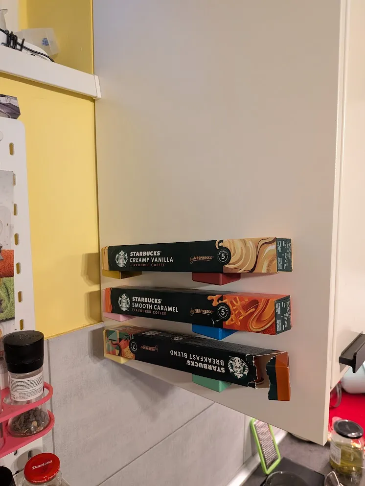 Nespresso floating shelves