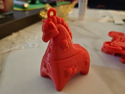Stylized Slavic Christmas tree Ornament - Horse
