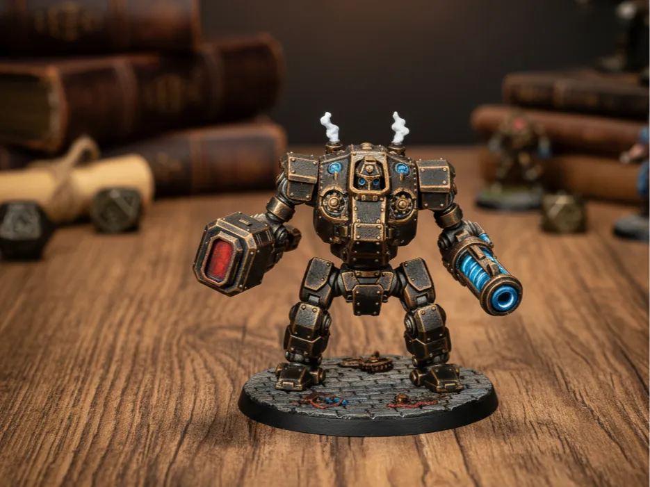 Industrial Battle Mech Miniature - Free 3D Print Model - MakerWorld