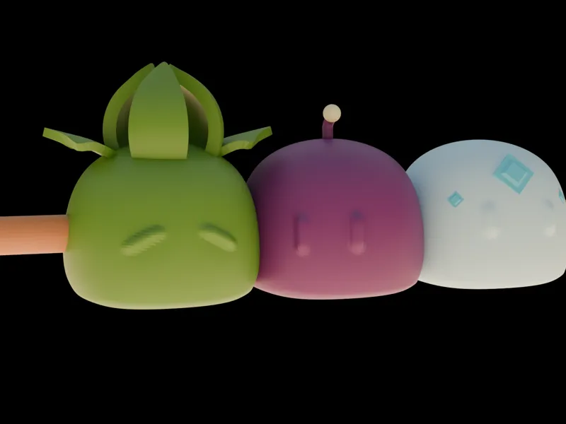 Dango Slimes from Genshin Impact