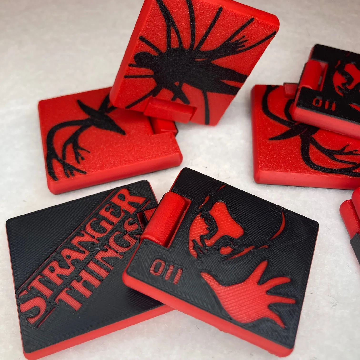 Stranger Things Fidget Rings Stranger Things Slider + Flip Fidget Toy (48 mins) - Free 3D Print ...