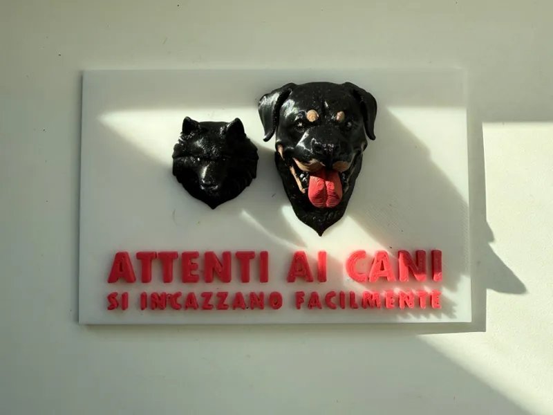 Beware of dog - Rottweiler + Pomeranian Spitz
