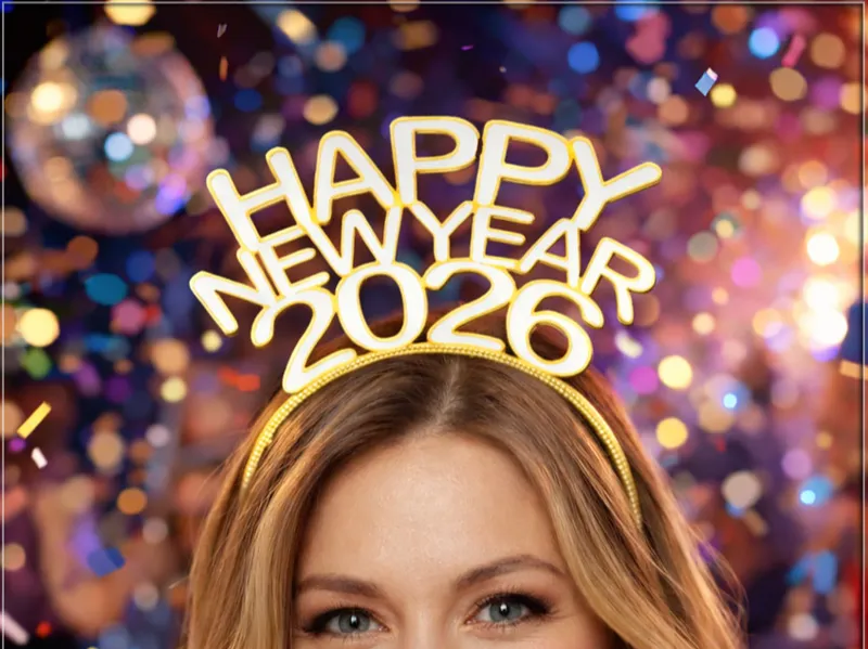 Happy New Year 2026 Headband