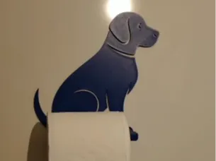 Toilet roll holder dog