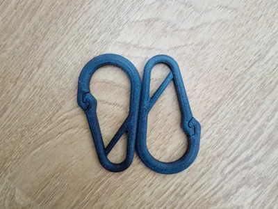 Partitioned Carabiner with Locking Hook
