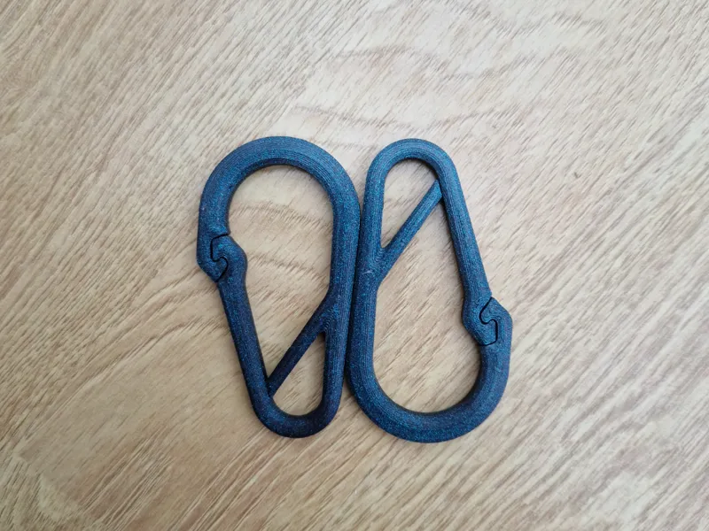 Partitioned Carabiner with Locking Hook