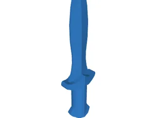 Minifig Sword Small with Curved Blade