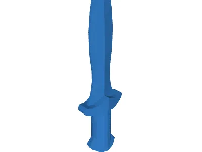Minifig Sword Small with Curved Blade