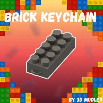 Brick Keychain