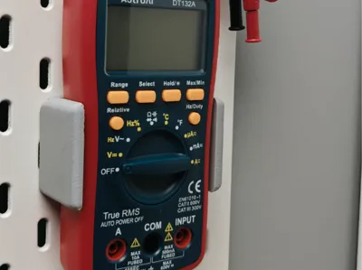 Multimeter Holder for IKEA SKÅDIS Pegboard