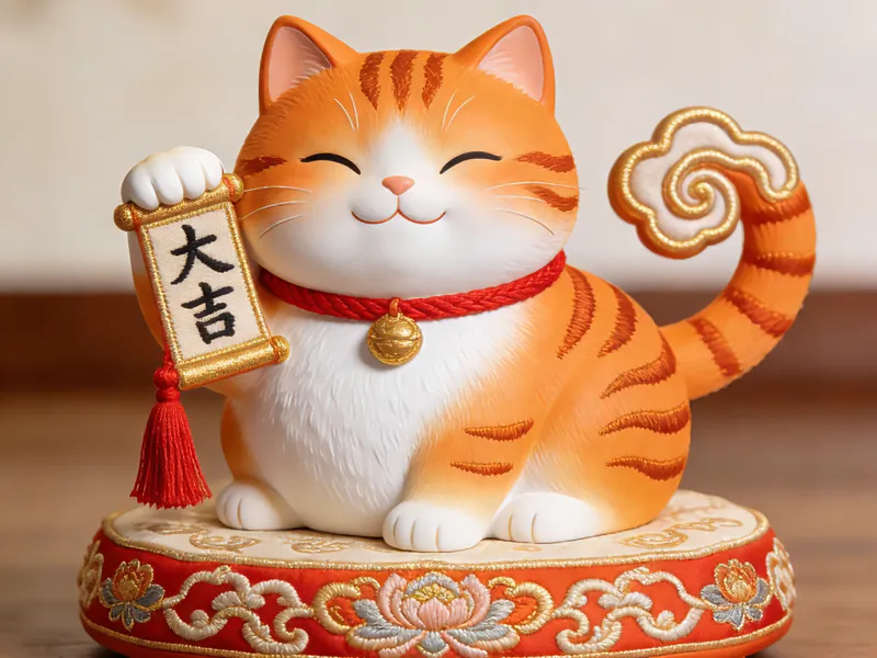 中国特色招财猫摆件