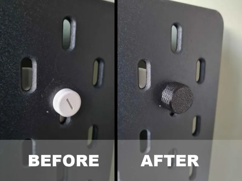 Knurled cap/ cover for Ikea Skadis