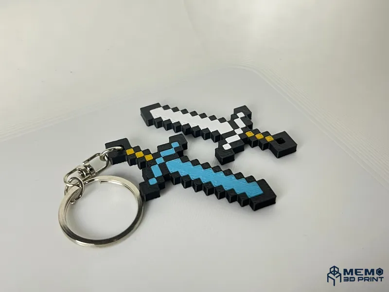 Keychain Pixle Sword From Minecraft