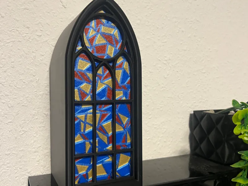 Goth Bookstand Bookend Mosaic Window