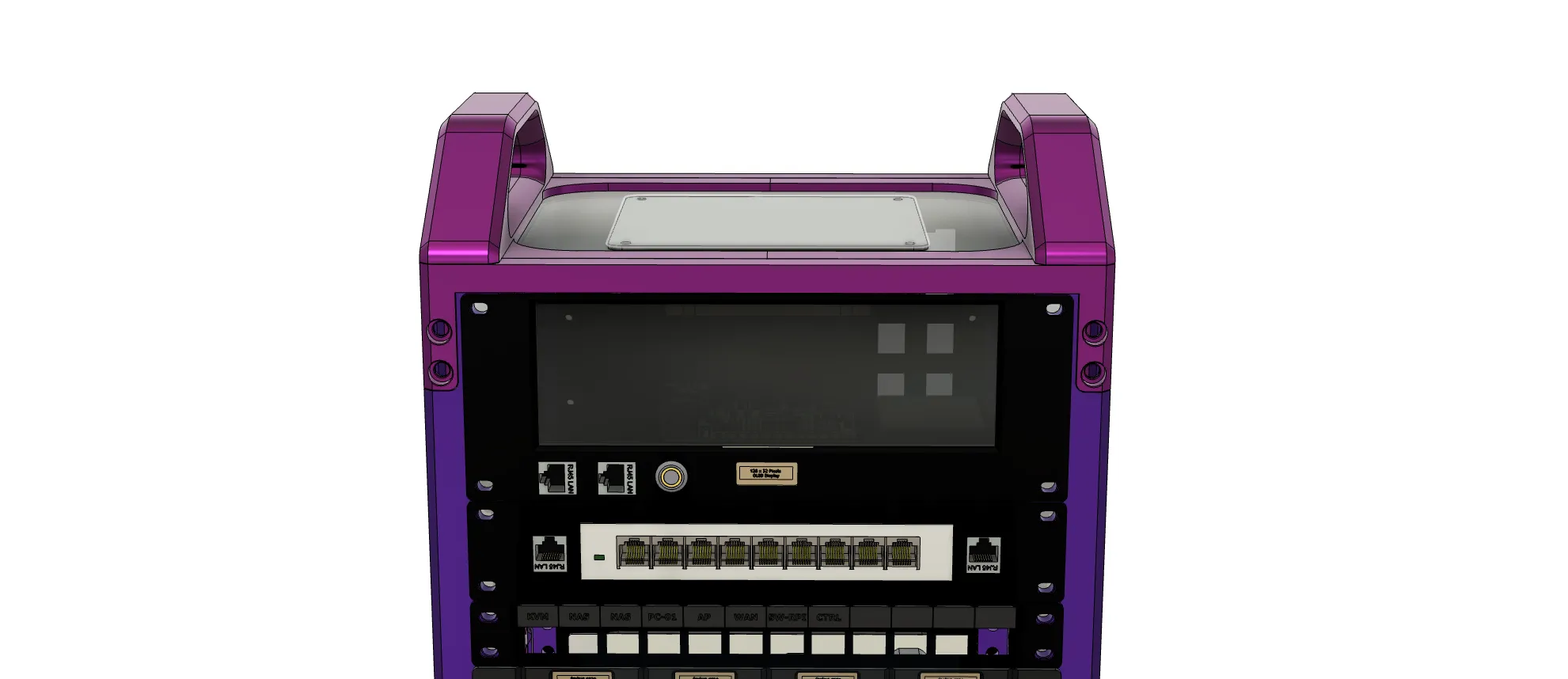 Kws Rack Patch Keystones Panel 2/3U - for 10 inch KWS Rack - Free 3D Print Model ...