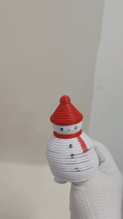 Snowman Spring fidget toy | Addictive swaying desktop snowman | Shake it and it won't stop