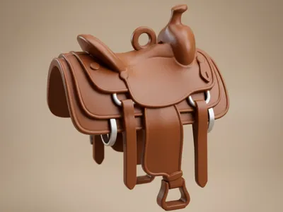 Western saddle ornament 